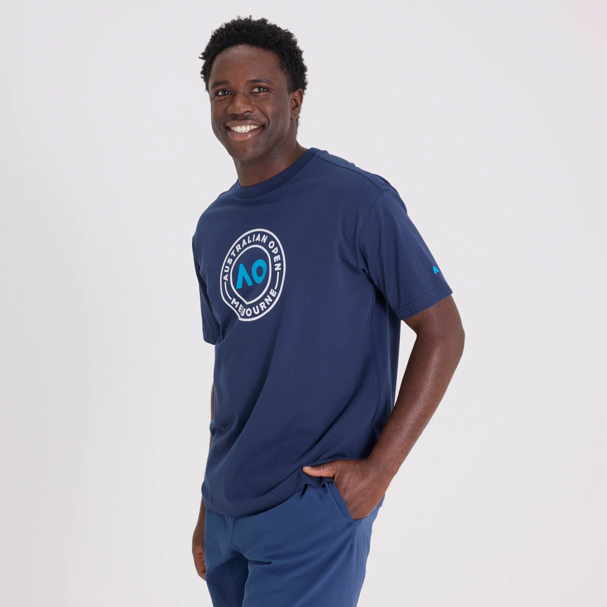 Unisex Australian Open Round Logo T-Shirt Navy - Image 3