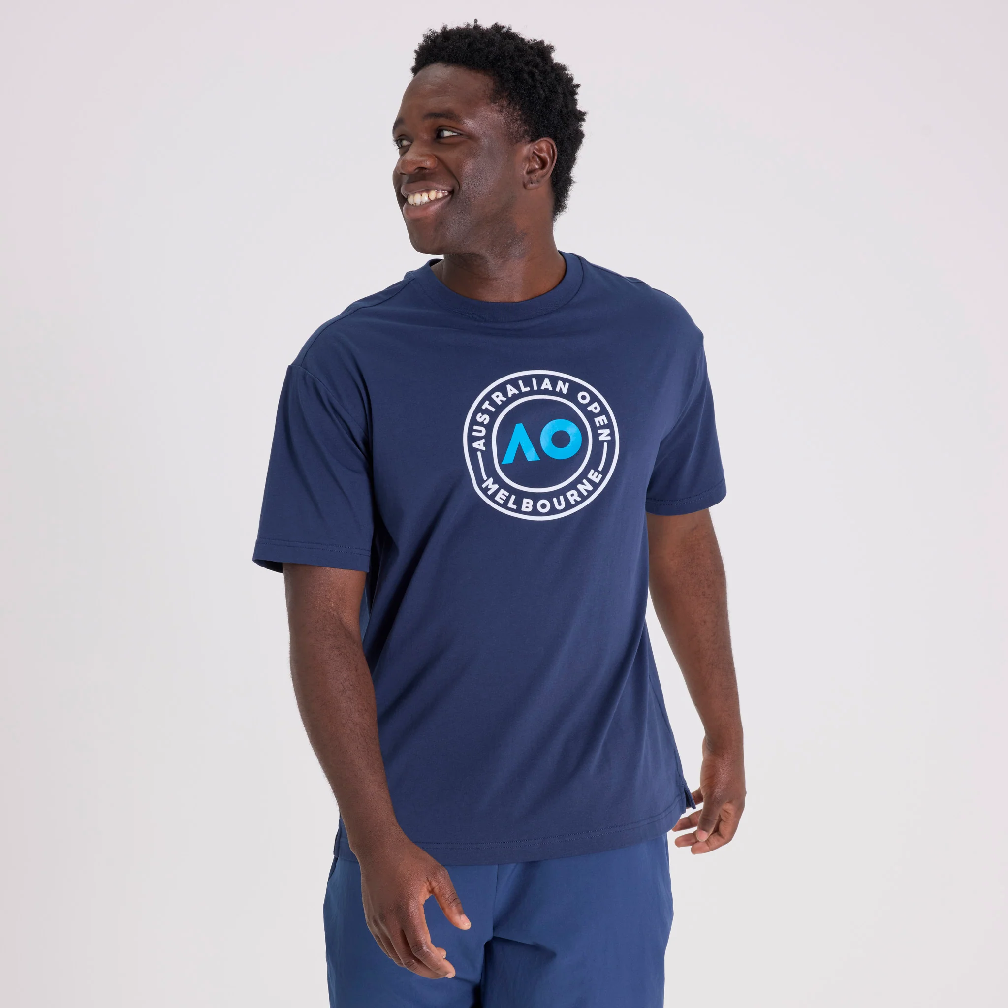 Unisex Australian Open Round Logo T-Shirt Navy - Image 5
