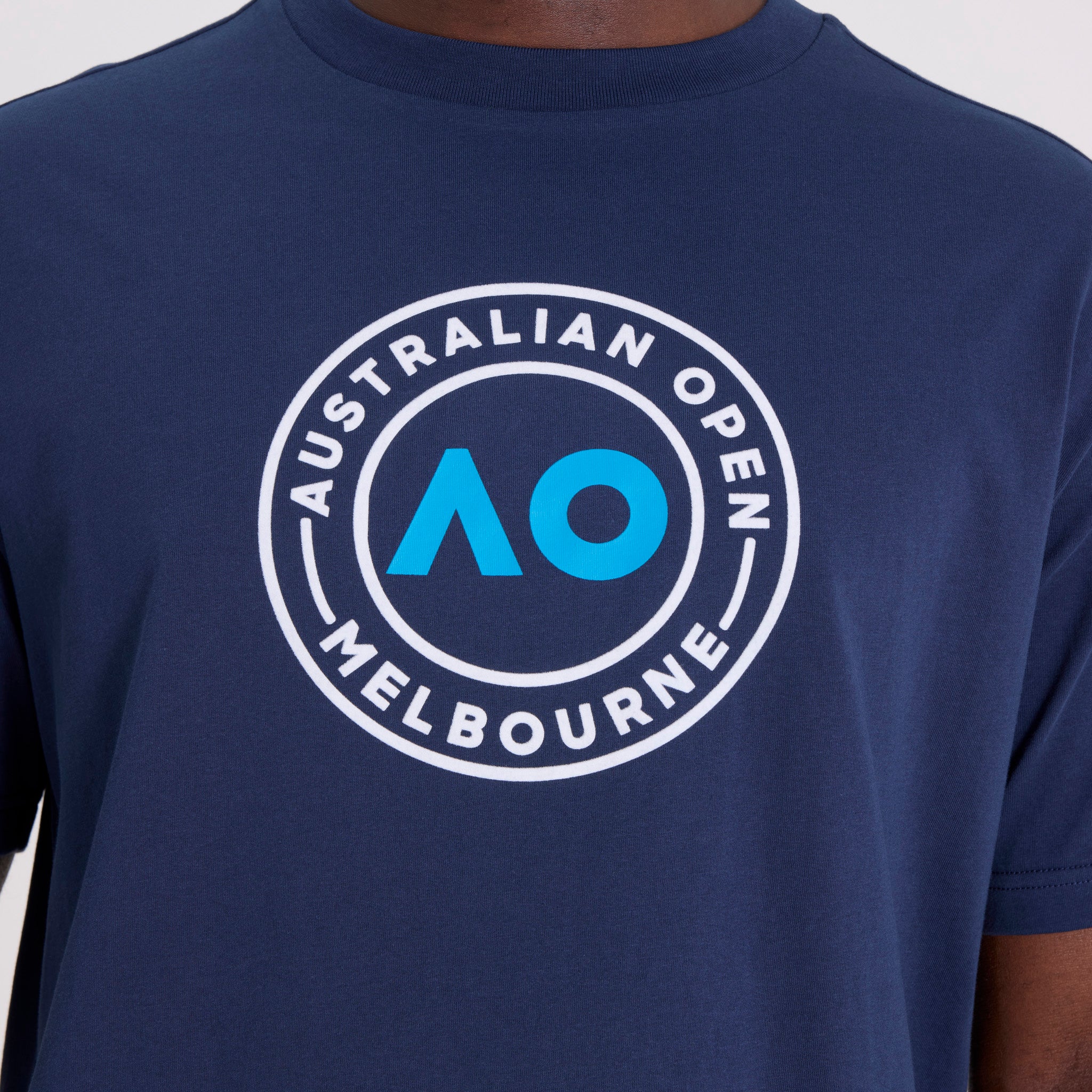 Unisex Australian Open Round Logo T-Shirt Navy - Image 6