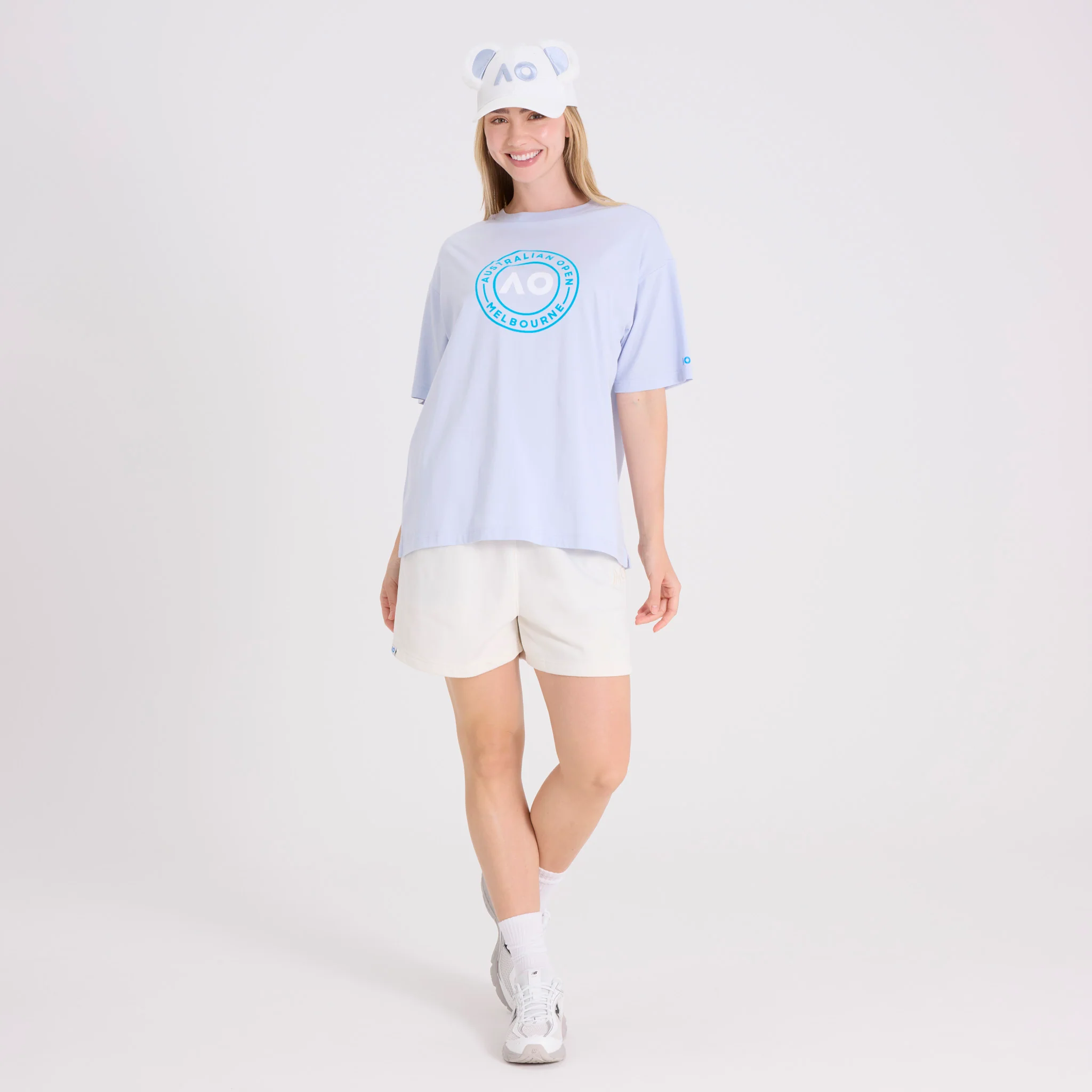 Unisex Australian Open Round Logo T-Shirt Light Blue - Image 2