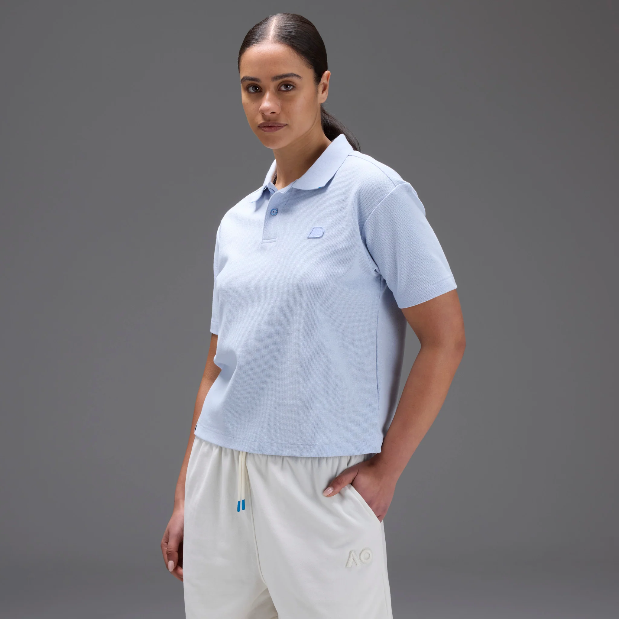 Women's Australian Open Polo Shirt Light Blue - Image 5