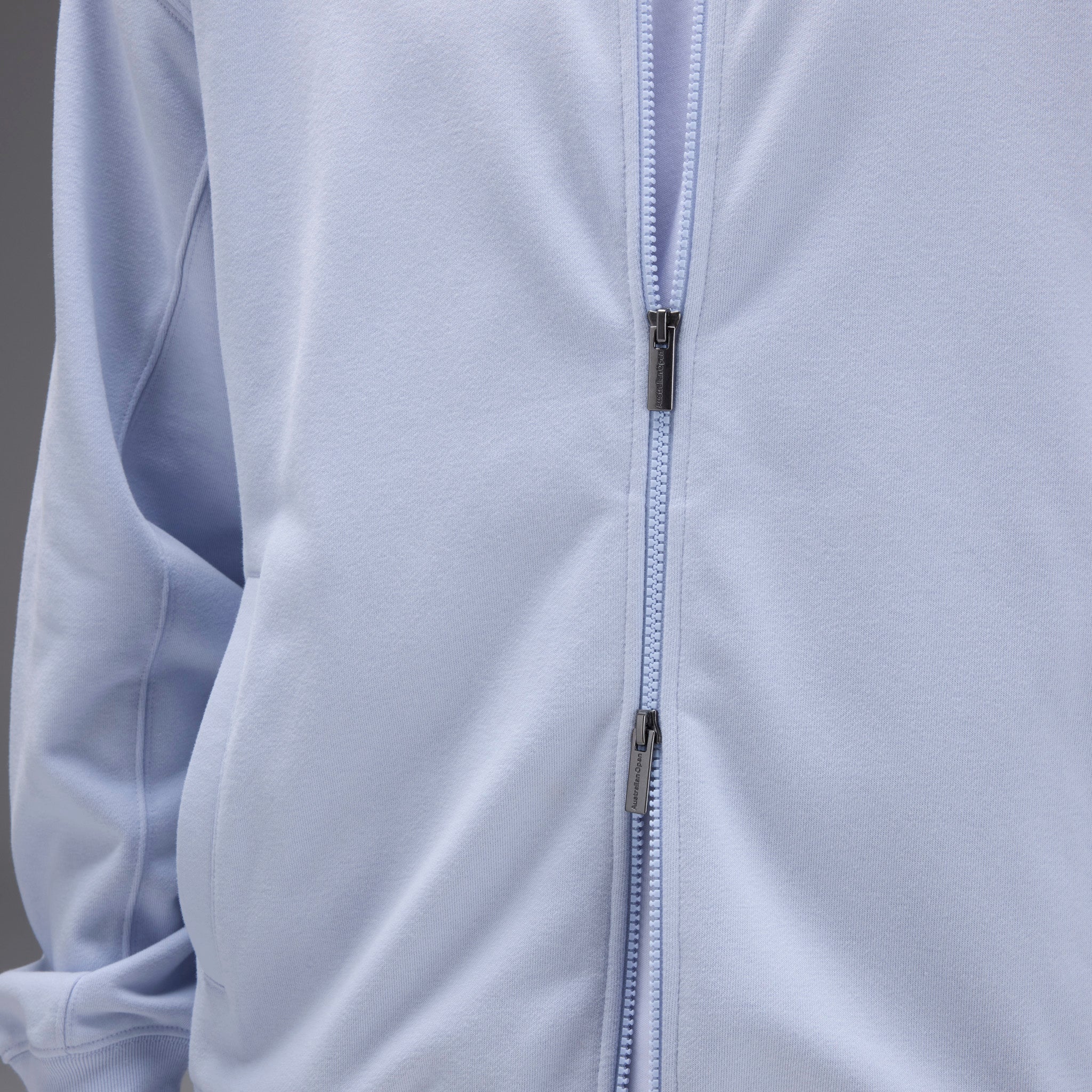Unisex Australian Open Zip-Up Hoodie Light Blue - Image 6