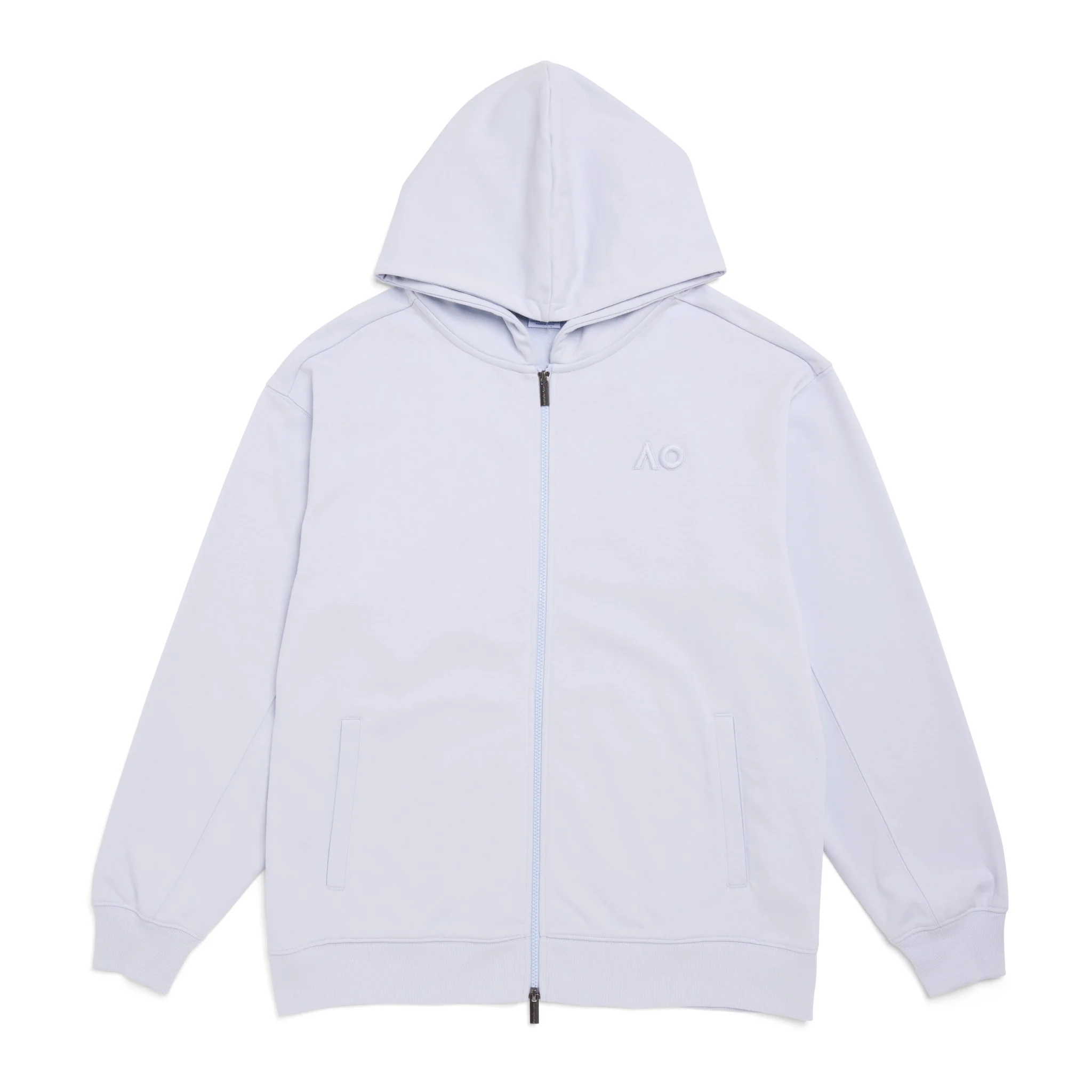 Unisex Australian Open Zip-Up Hoodie Light Blue - Image 9