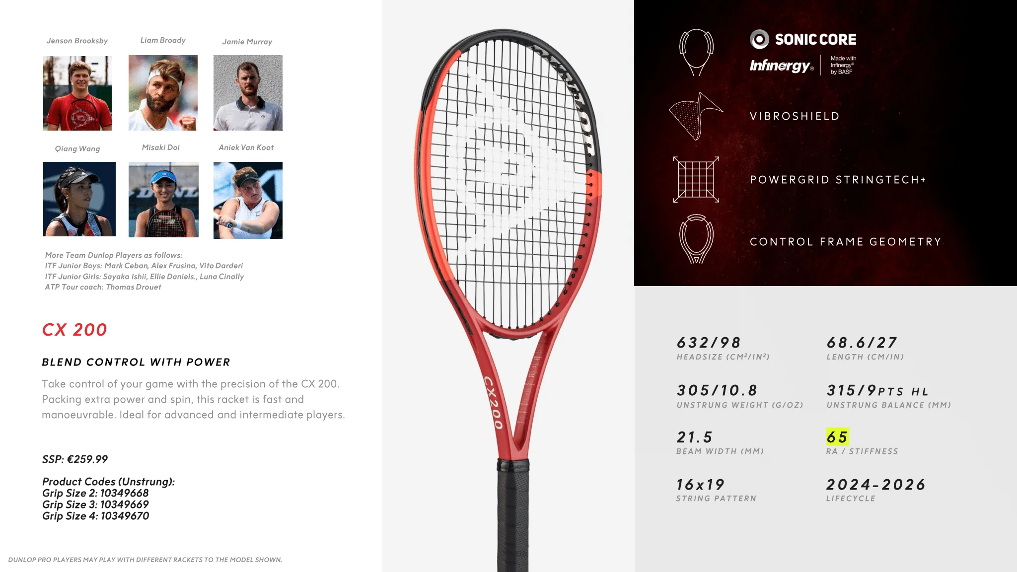 Tennis Racquet - CX 200 2024 - Frame - Image 5
