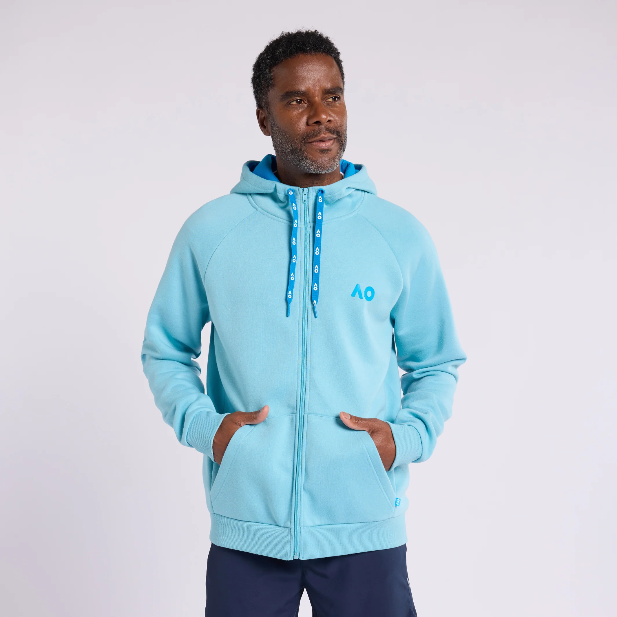 Men's Hoodie Jacket AO Round Logo Backprint - Image 3