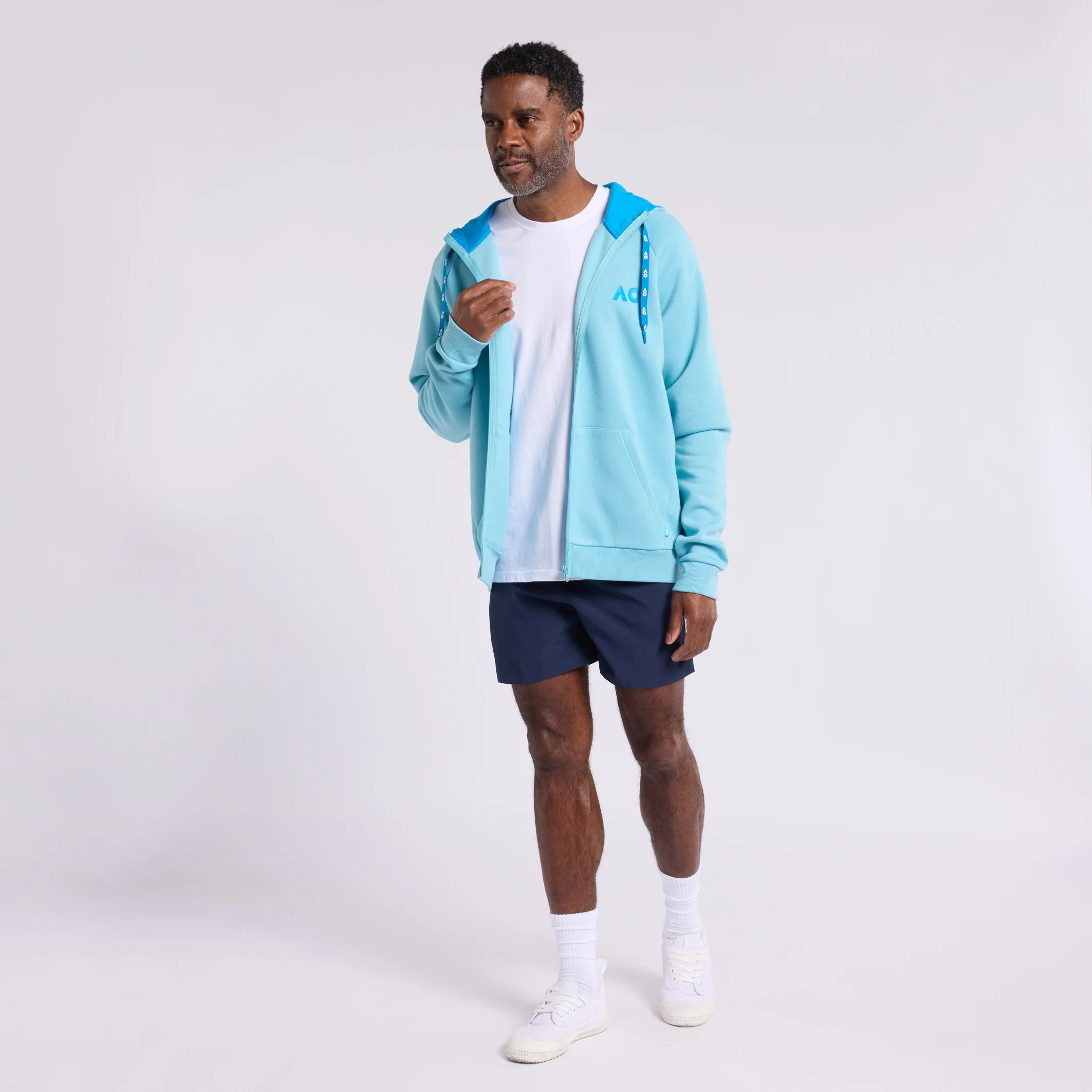 Men's Hoodie Jacket AO Round Logo Backprint - Image 4