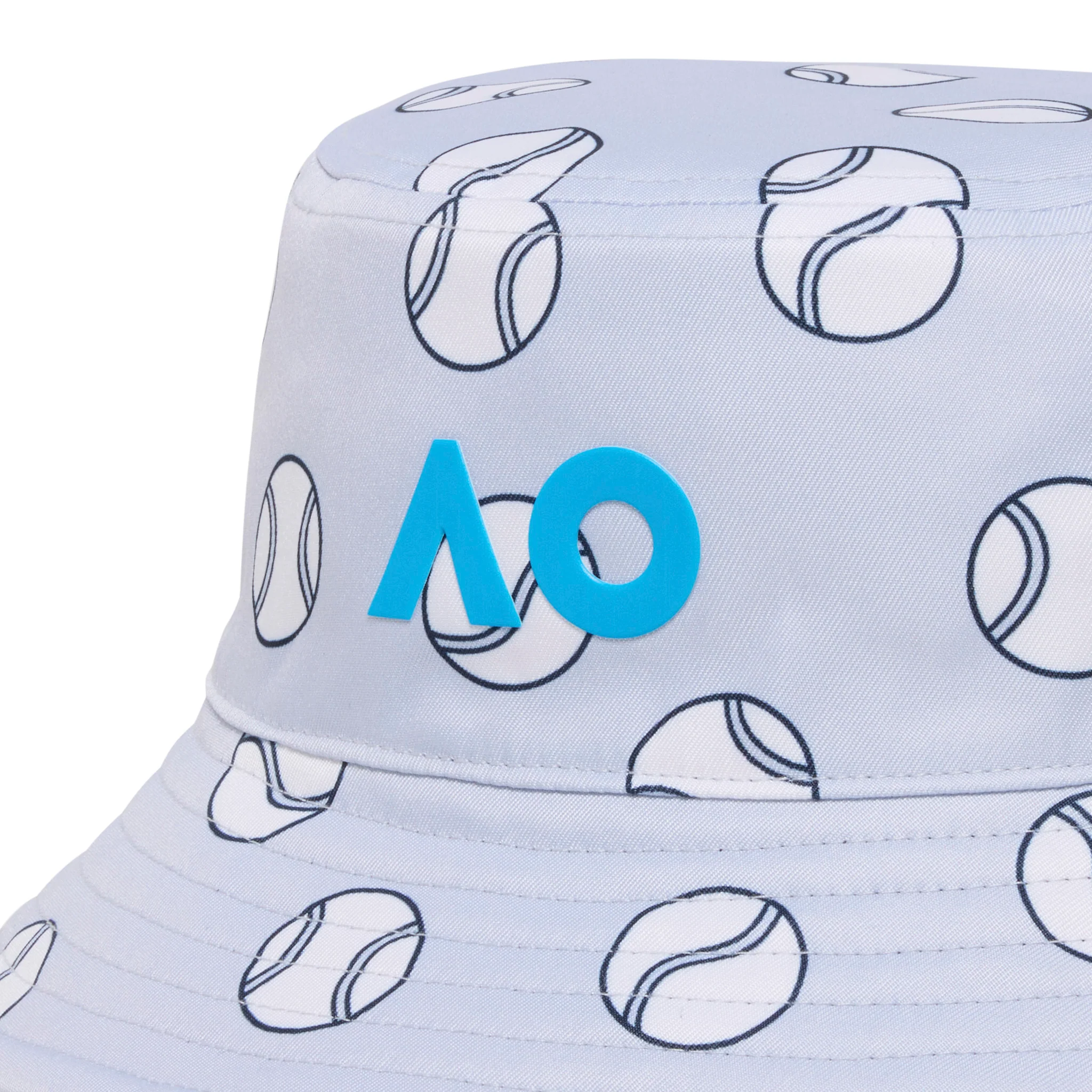 Kids Australian Open Tennis Ball Bucket Hat Light Blue - Image 3