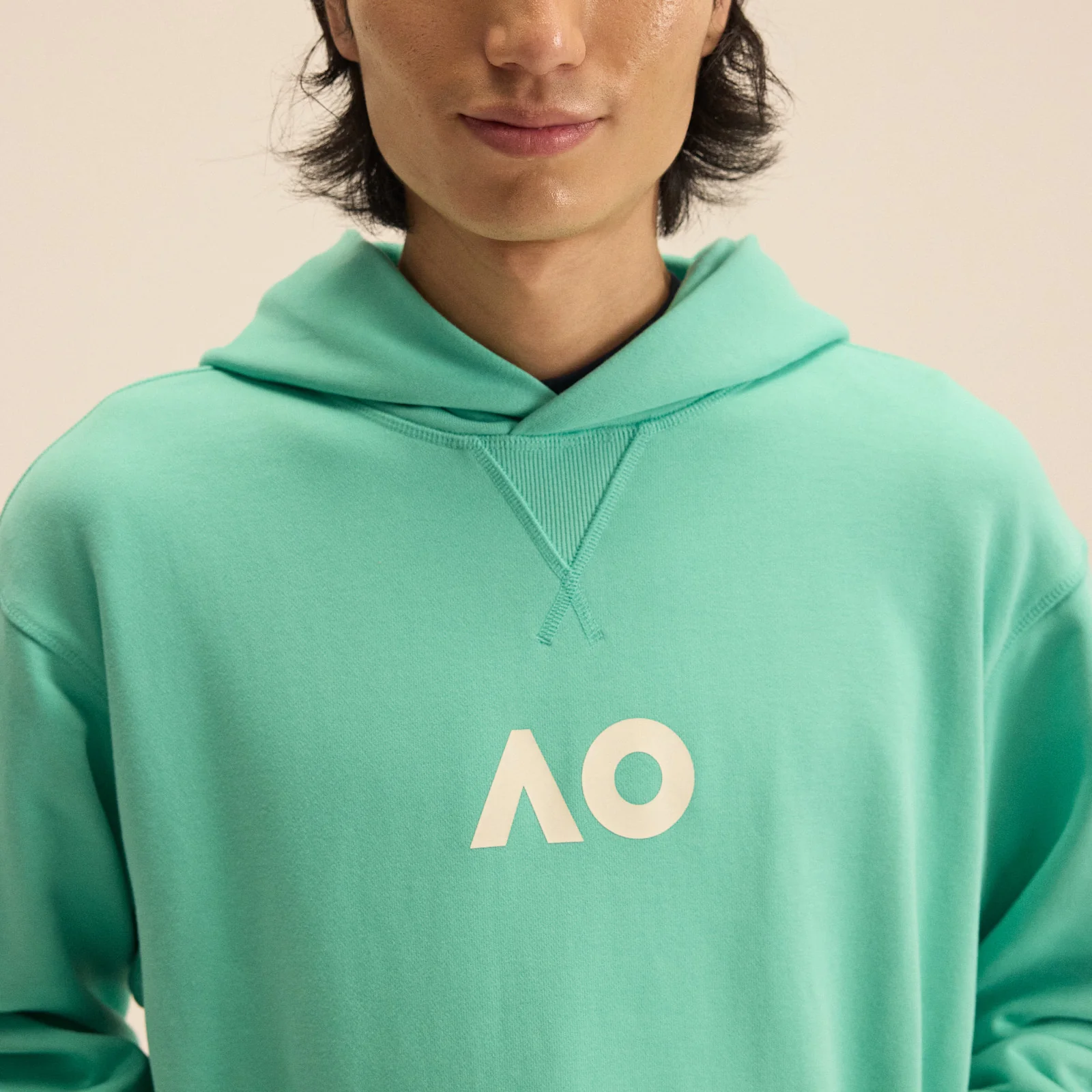 Men's Australian Open Logo Hoodie Green - Image 5
