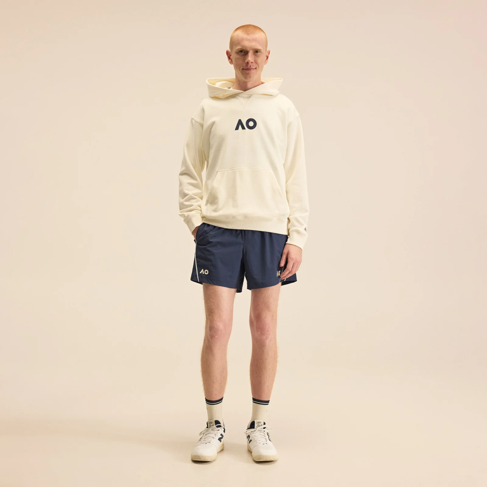 Men's Australian Open Logo Hoodie White - Image 5