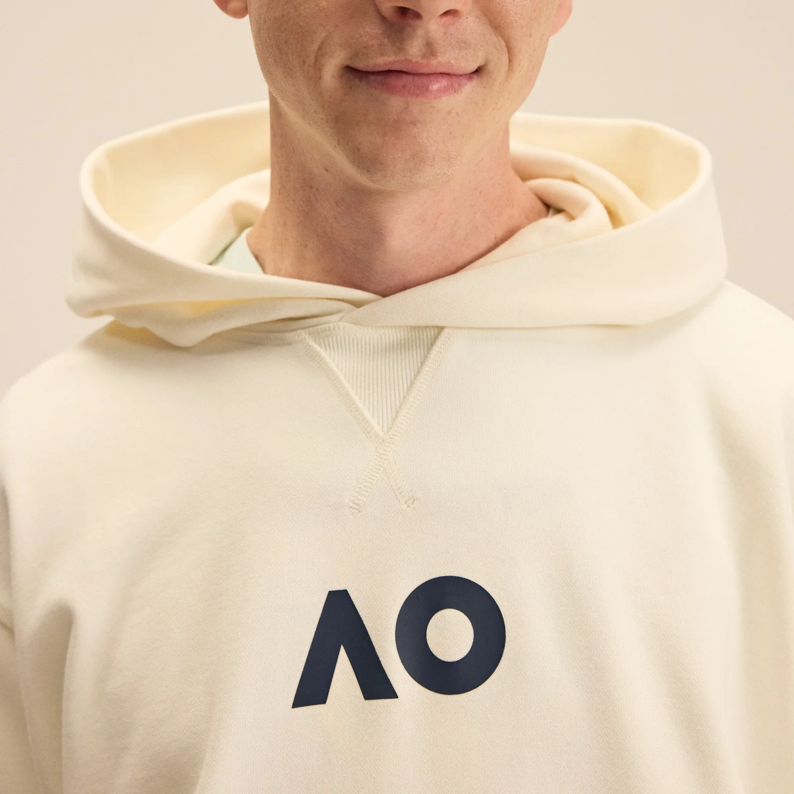 Men's Australian Open Logo Hoodie White - Image 6