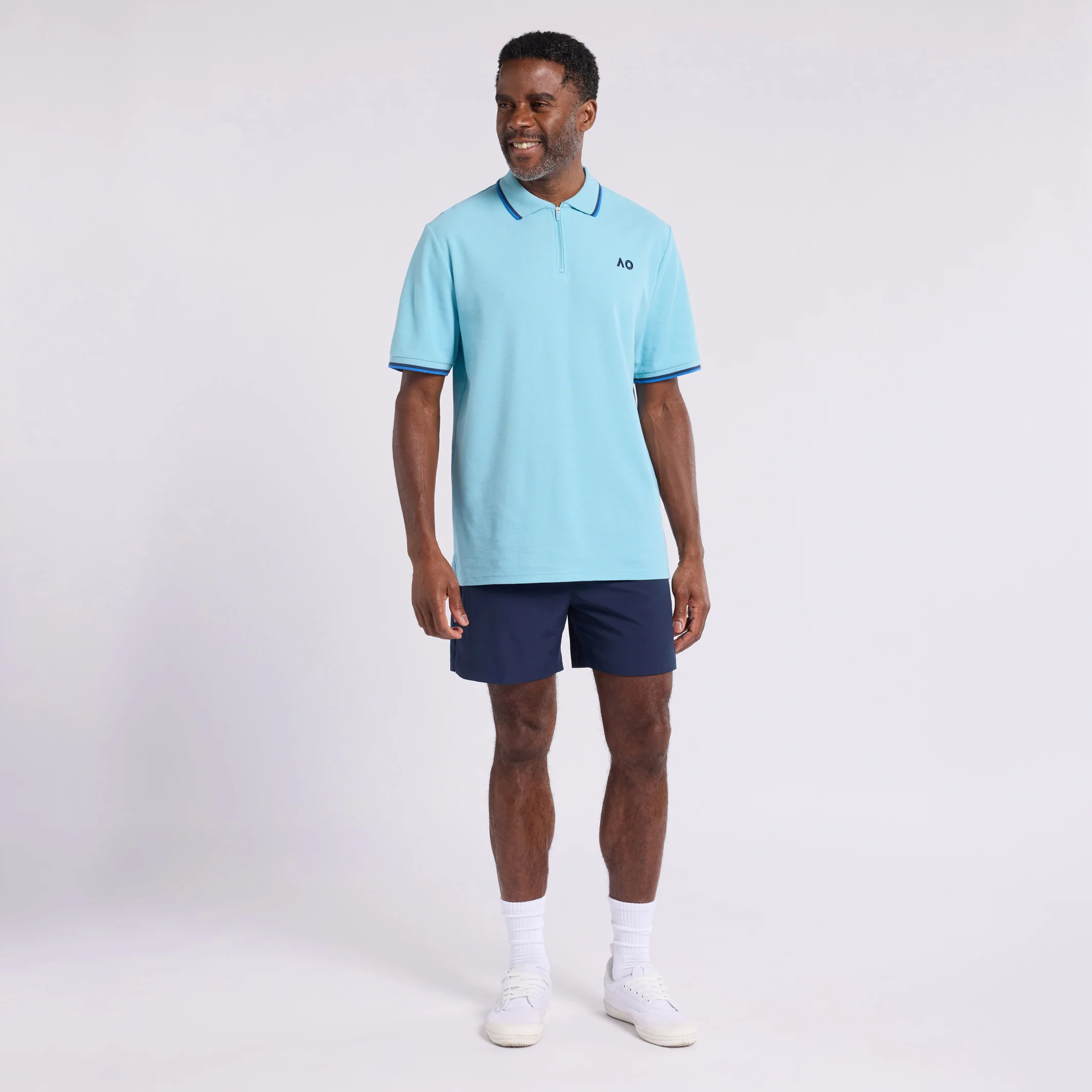 Men's Polo Half-Zip AO Logo - Image 3