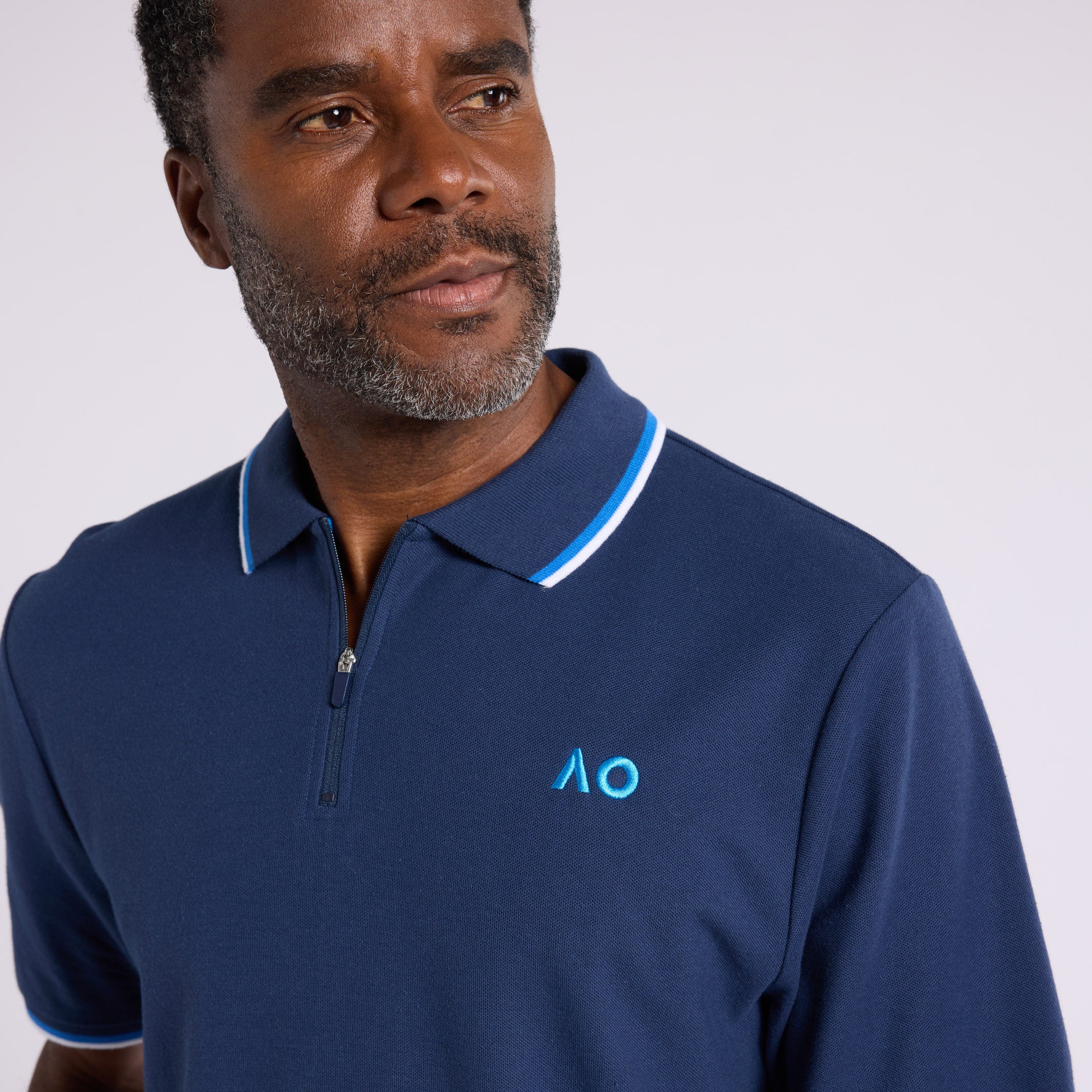 Men's Polo Half-Zip AO Logo - Image 5