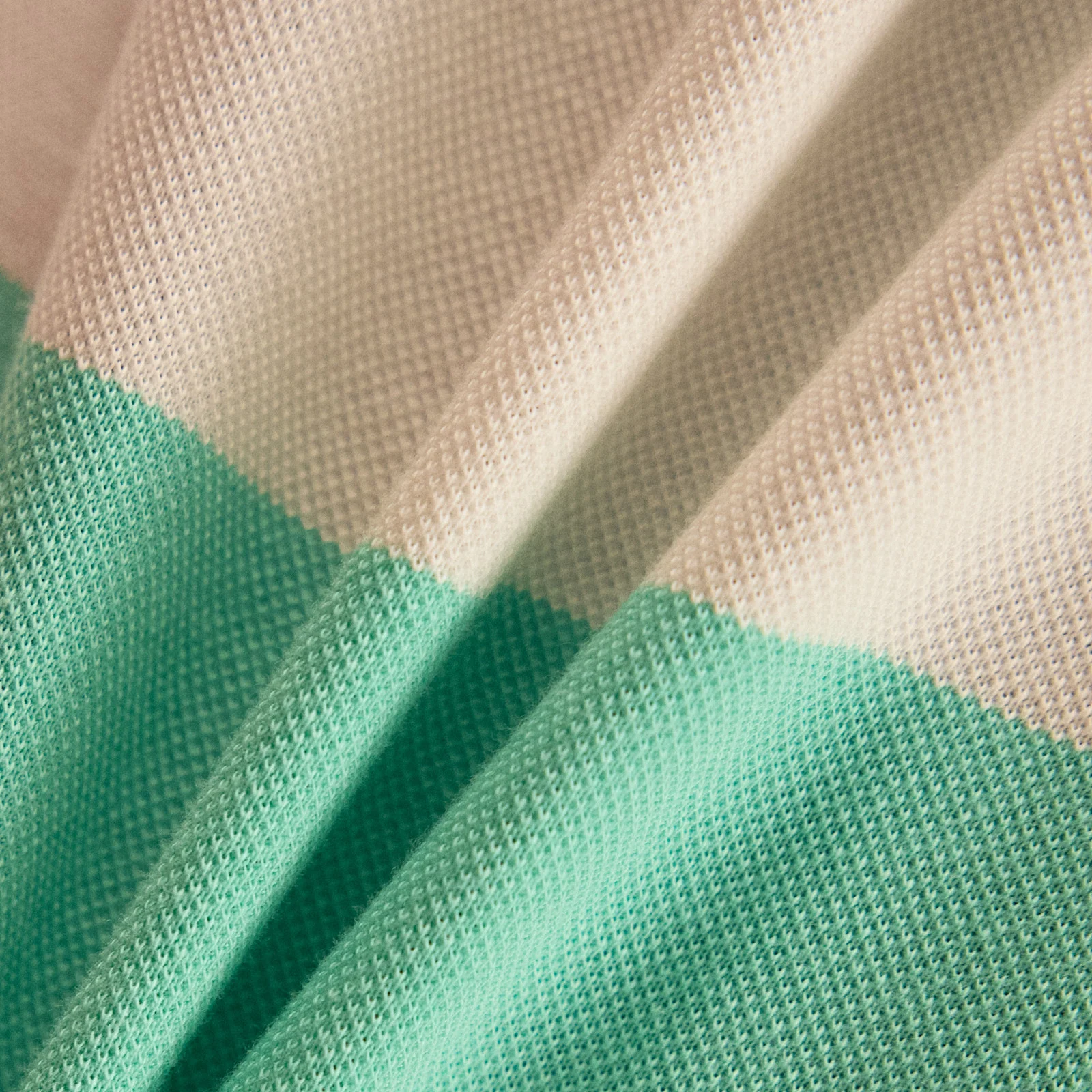 Men's Striped Polo Green - Image 4