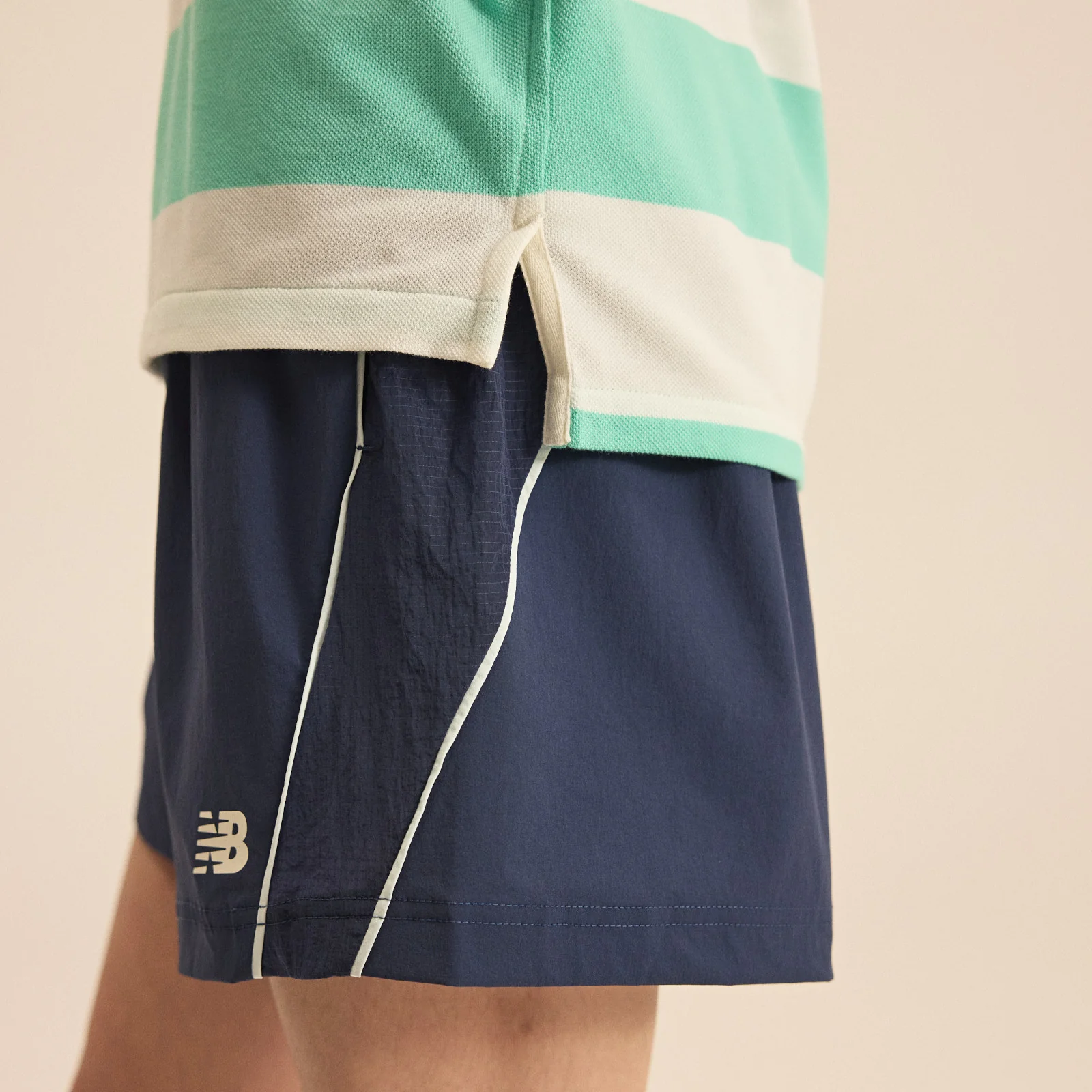 Men's Striped Polo Green - Image 7