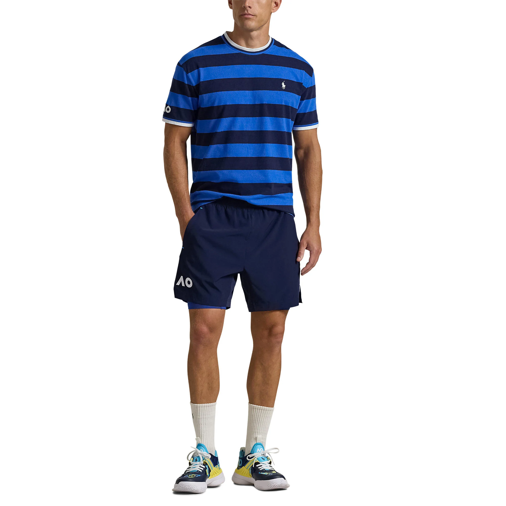 Men's Striped T-Shirt Polo Logo - Image 3