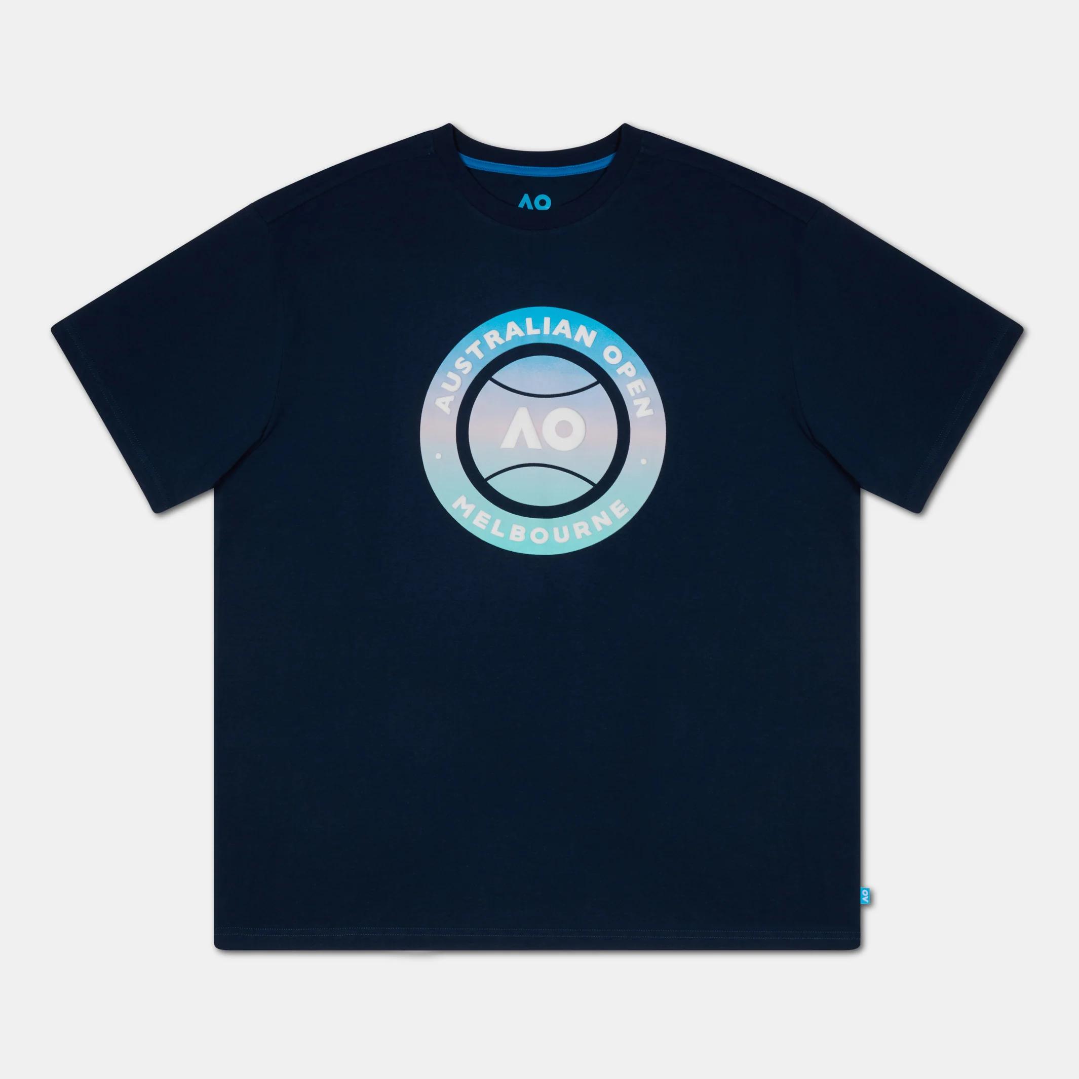 Men's Navy T-Shirt Round Logo