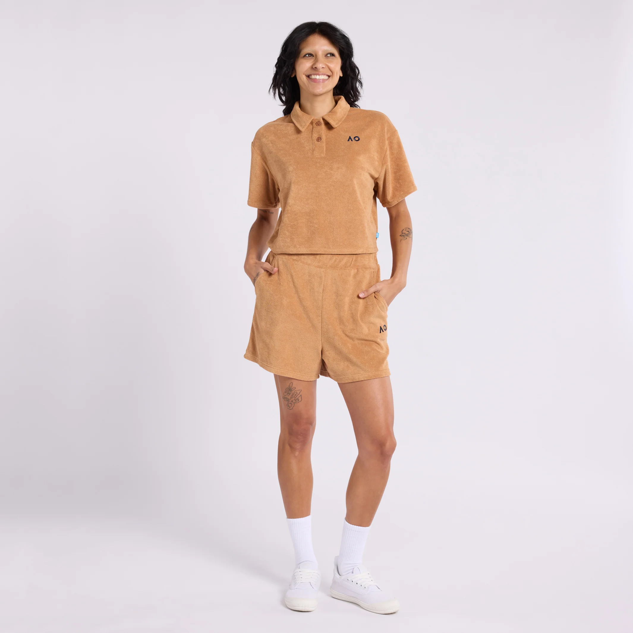 Women's Polo Cropped Lifestyle Terry - Image 3