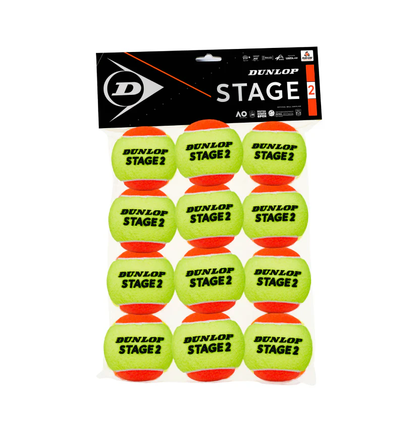 Tennis Balls - Dunlop Stage 2 Orange (12 Pack) - Image 2