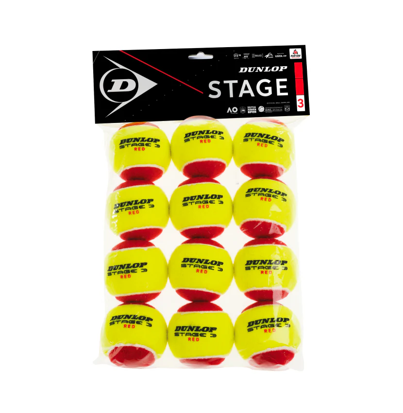 Tennis Balls - Dunlop Stage 3 Red (12 Pack) - Image 2