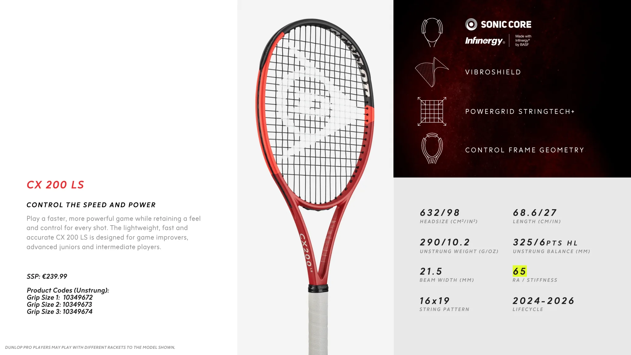 Tennis Racquet - CX 200LS 2024 - Frame - Image 5