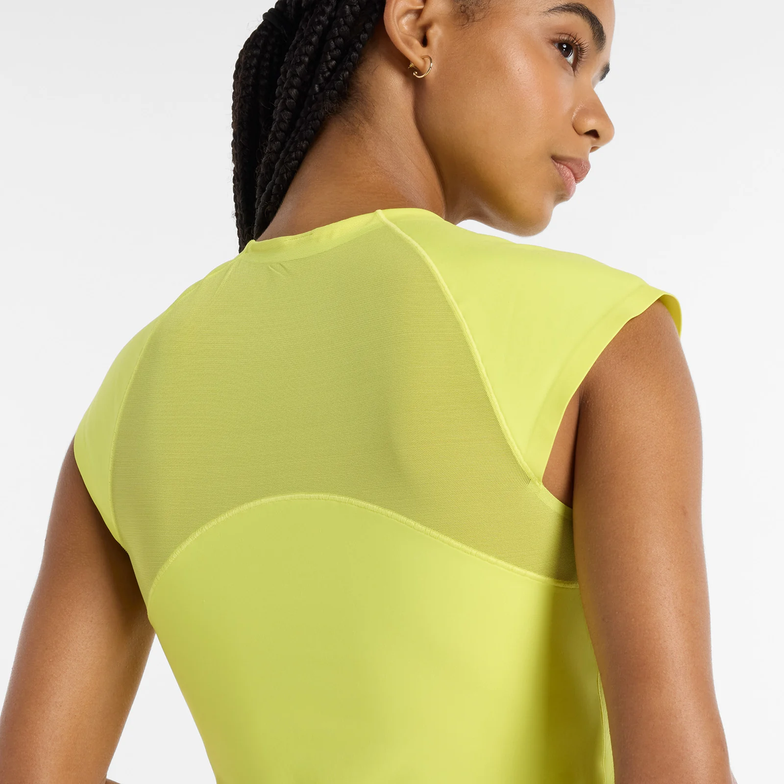 Women's Capped Sport Tank Yellow - Image 7