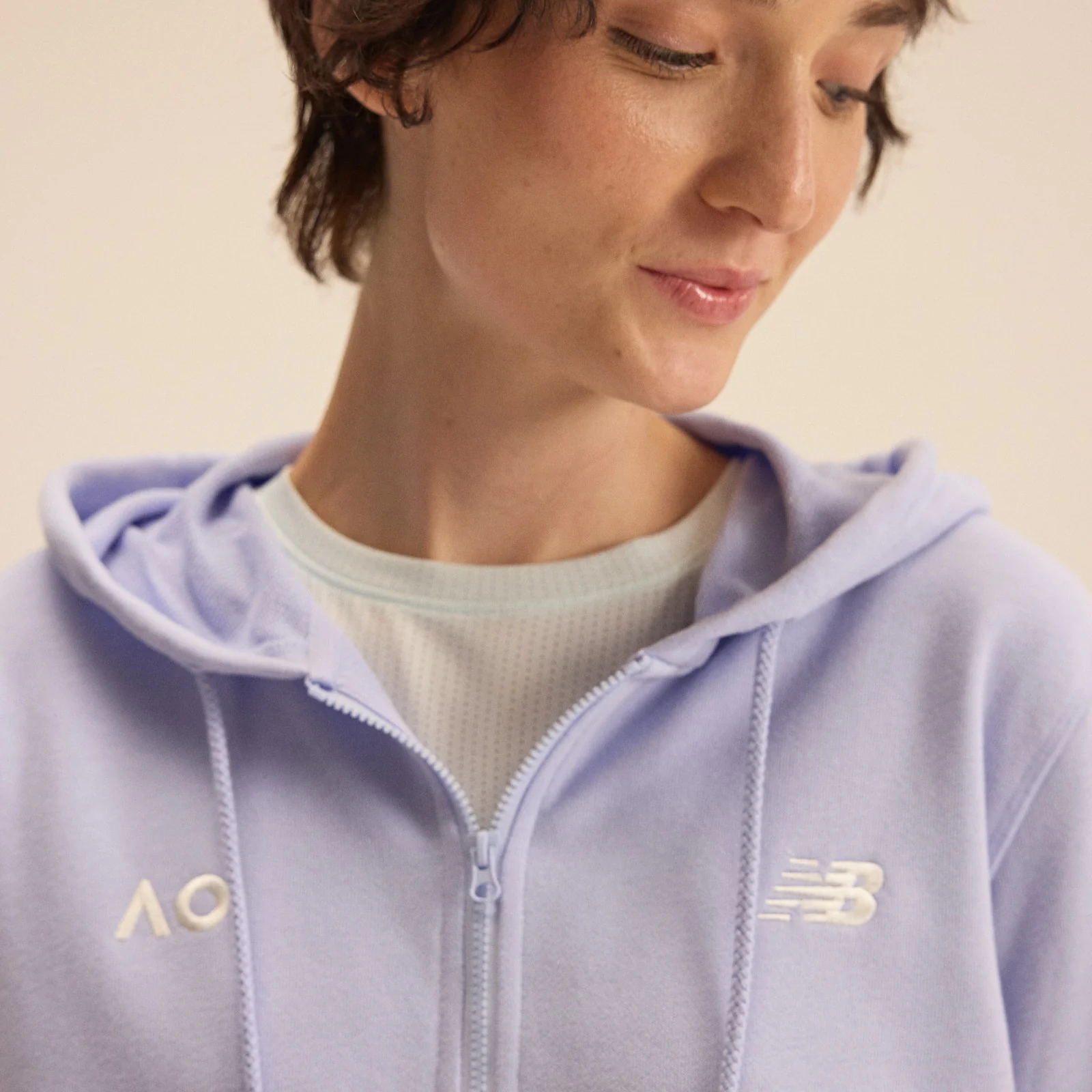 Women's Fleece Full Zip Purple - Image 6