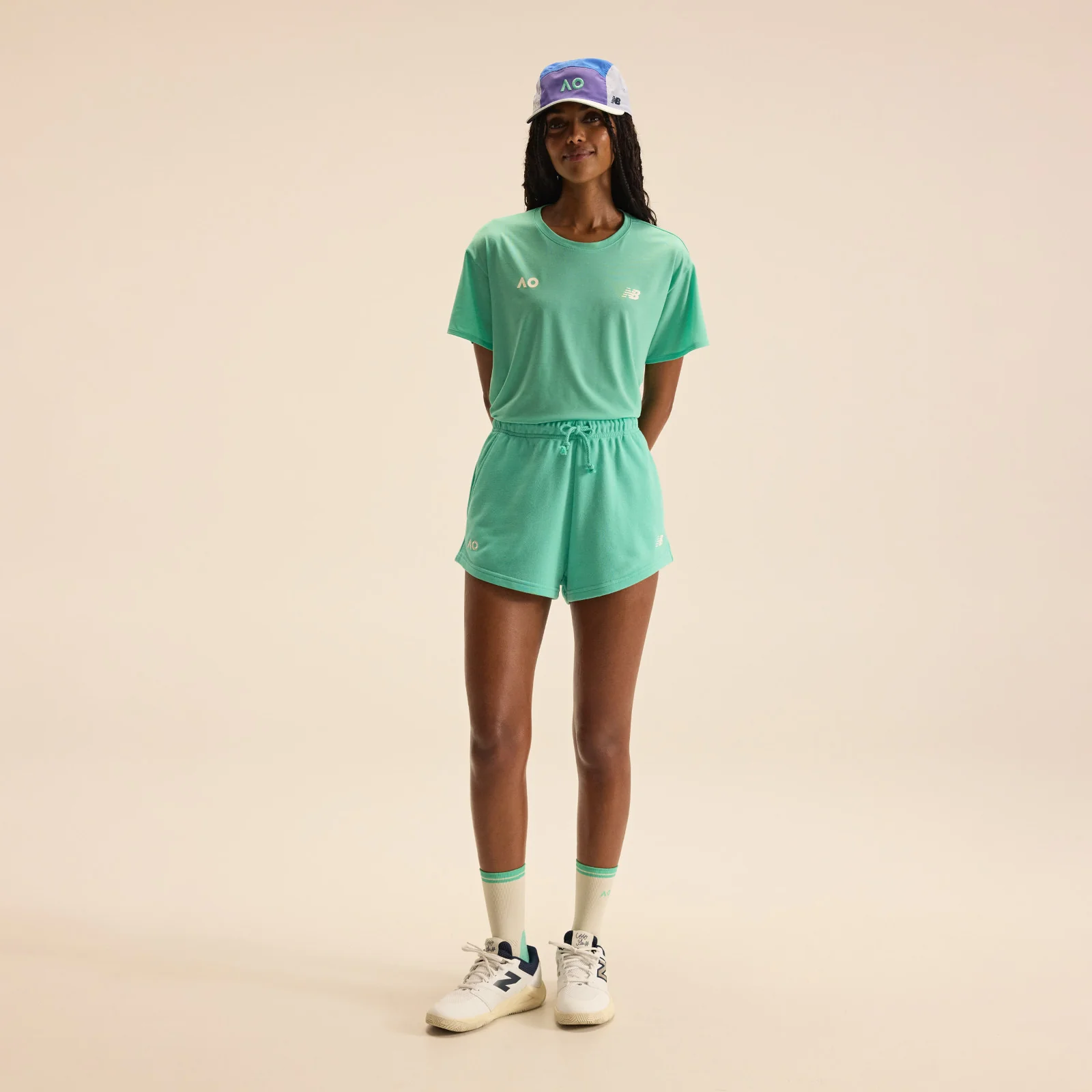 Women's Fleece Short Green - Image 4