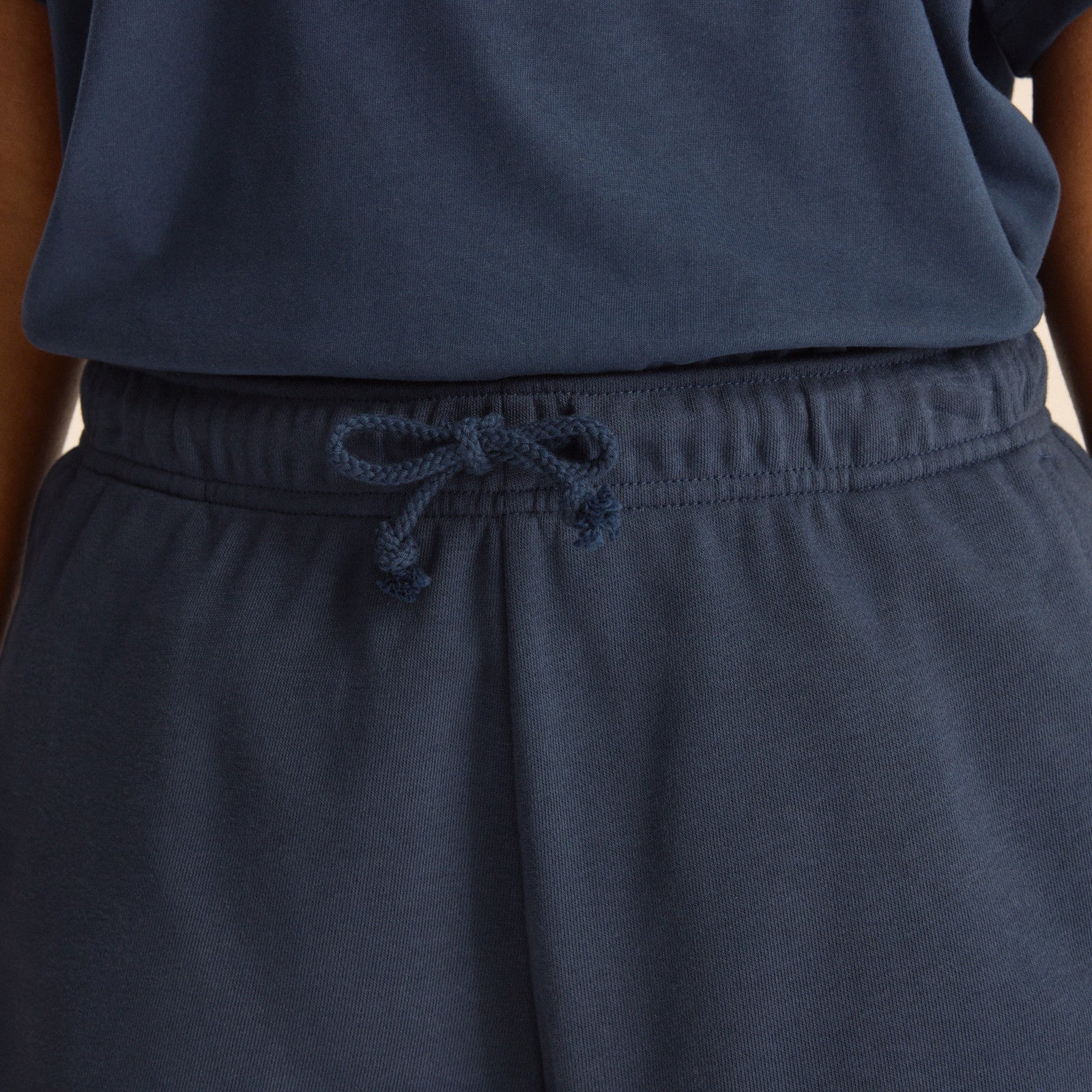 Womens's Fleece Shorts Navy - Image 5