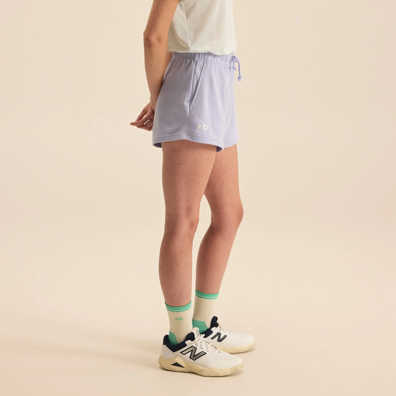 Women's Fleece Short Purple - Image 3