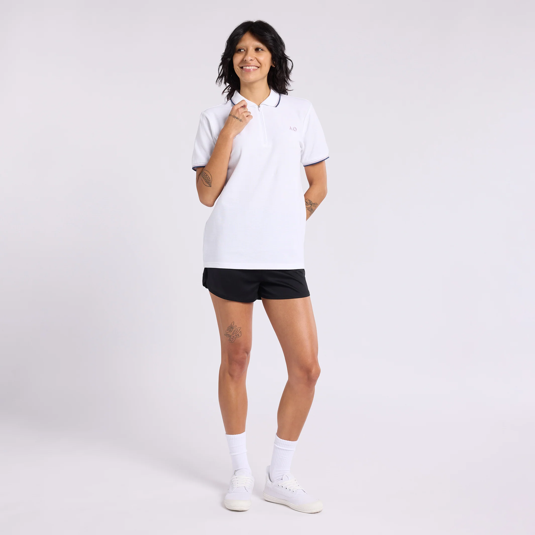 Women's Polo Half-Zip AO Logo - Image 3