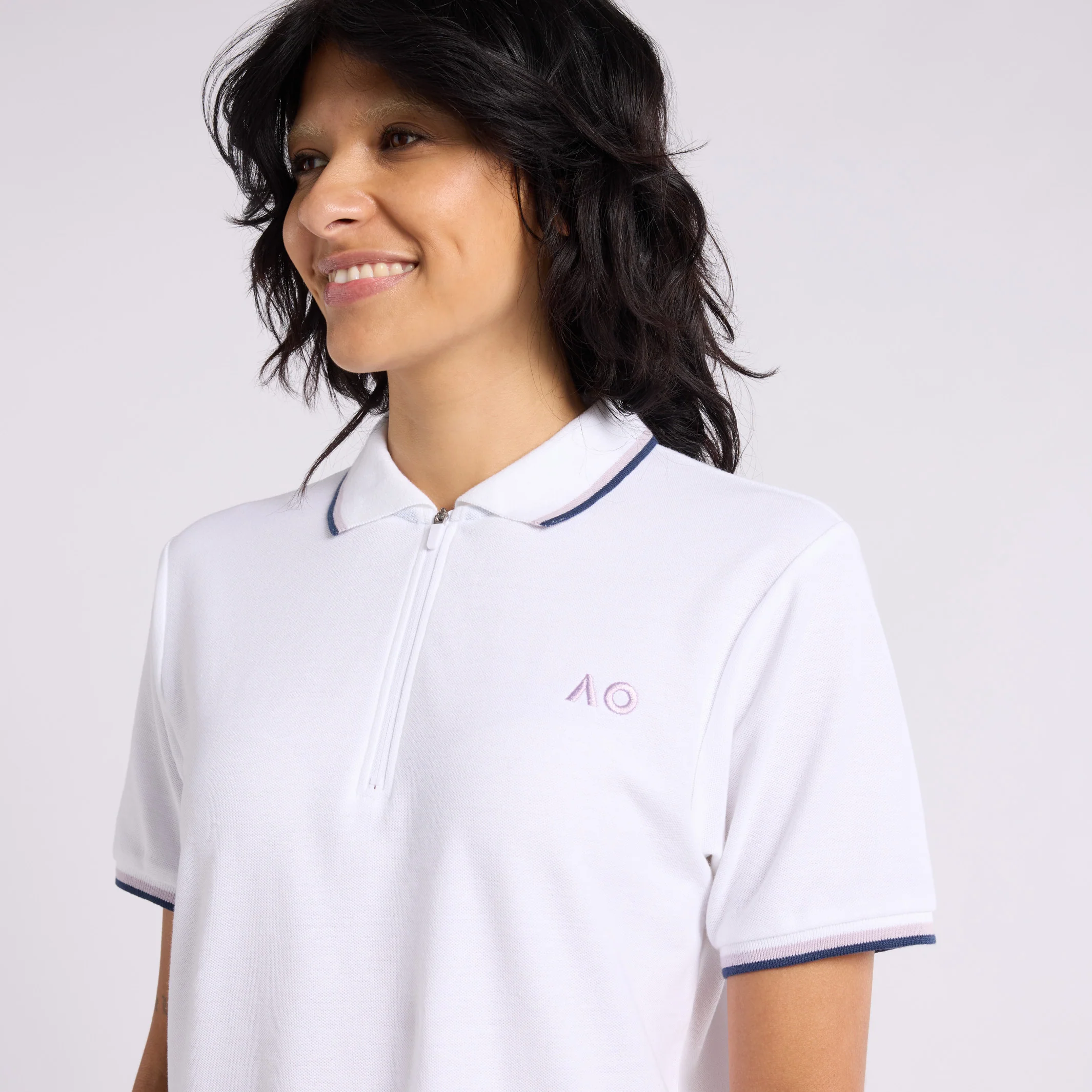 Women's Polo Half-Zip AO Logo - Image 5