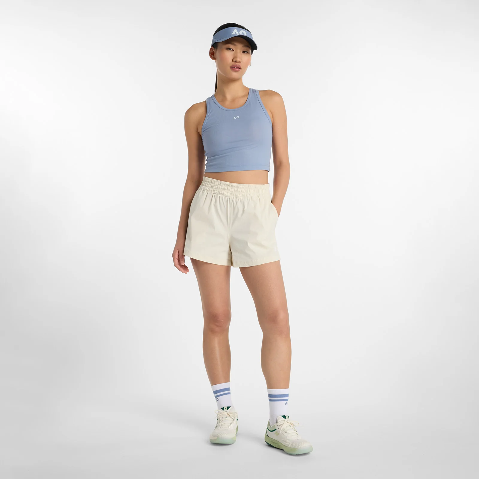 Women's Racer Sport Tank Grey