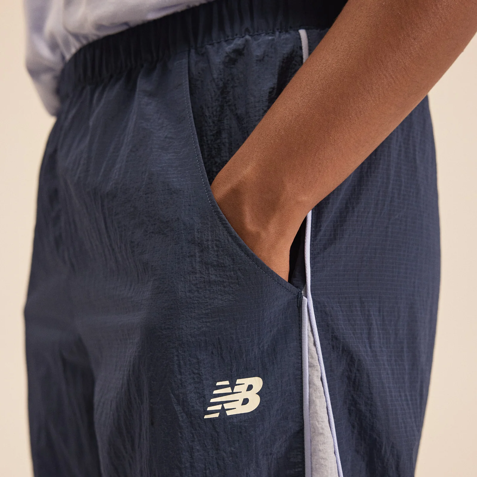 Women's Woven Track Pants Navy - Image 3