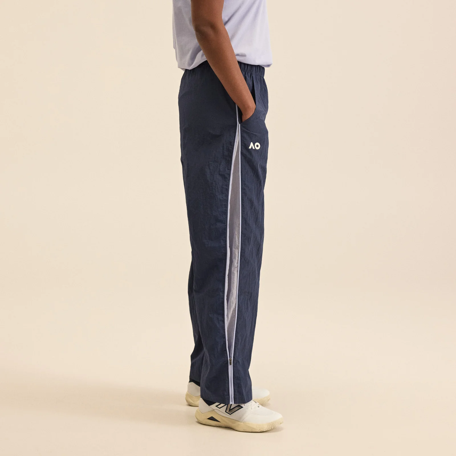 Women's Woven Track Pants Navy - Image 7